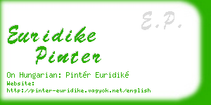 euridike pinter business card