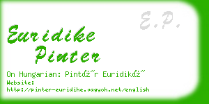 euridike pinter business card